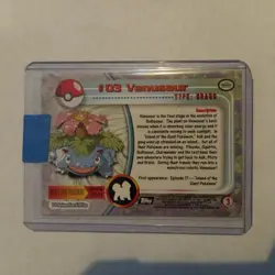 Pokemon TCG Topps Series 1 2000 Venusaur Rare Foil Holo #03 - Image 2