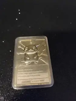 1999 Burger King Pokemon Pikachu Trading Card Gold Plated 23K Nintendo Burger - Image 3