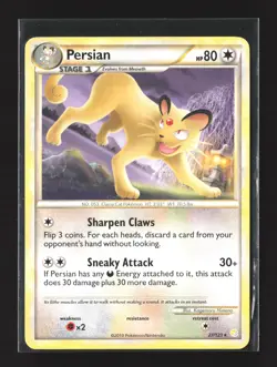 Pokemon HeartGold SoulSilver #27/123 Rare Persian - Image 1