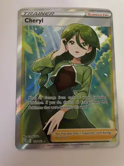 💚 Pokemon Cheryl - 159/163 - Sword & Shield Battle Styles - Full Art Trainer 💚 - Image 1