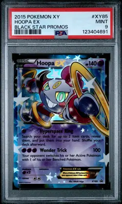 2015 POKEMON XY BLACK STAR PROMOS #XY85 HOOPA EX PSA 9 - Image 1