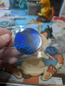 Pokemon TCG Blue Holo Jumbo Lugia Coin - Image 1