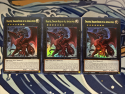 Yugioh Disaster, Dragon Ruler of All Apocalypses Ultra Rare ALIN-EN049 x3 - Image 1