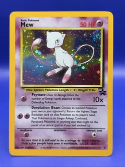 Pokemon Card Mew HOLO Black Star Promo #9 LP SWIRL - Image 1