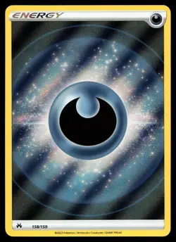 Darkness Energy (Texture Full Art) 158/159 Crown Zenith Holo Pokemon Card - Image 1