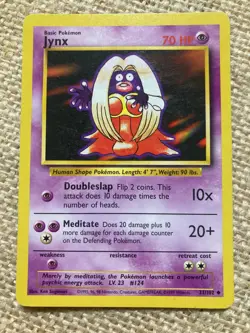 Jinx 31/102 Nintendo Wizards Gamefreak 1999 Pokemon Card BASE SET TCG NM - Image 1