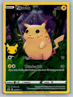 Pikachu 005/025 Celebrations Full Art Ultra Rare Holo Pokemon Card LP - Image 1