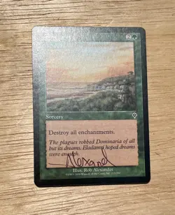 VTG 2000 MTG Magic the Gathering Tranquility Sorcery Invasion Illus. Signed - Image 1