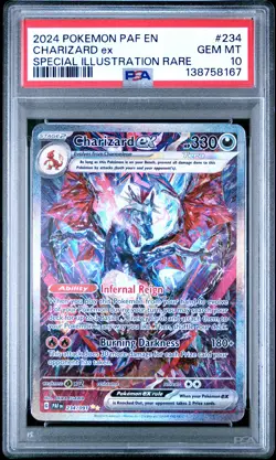 2024 POKEMON PAF EN-PALDEAN FATES SPECIAL ILLUSTRATION RARE CHARIZARD EX PSA 10 - Image 1