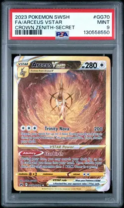 2023 POKEMON SWORD & SHIELD CROWN ZENITH SECRET FULL ART/ARCEUS VSTAR PSA 9 - Image 1
