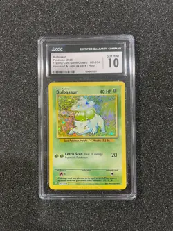CGC 10, Bulbasaur 001/034, CLV Classic Collection Box Holo Rare Pokemon TCG 2023 - Image 1