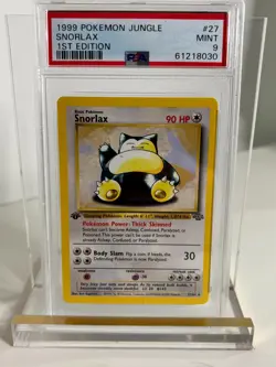 1999 POKEMON JUNGLE 1ST ED 27/64 SNORLAX PSA 9 MINT PACK FRESH - Image 1