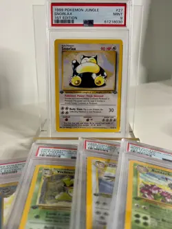 1999 POKEMON JUNGLE 1ST ED 27/64 SNORLAX PSA 9 MINT PACK FRESH - Image 4