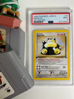 1999 POKEMON JUNGLE 1ST ED 27/64 SNORLAX PSA 9 MINT PACK FRESH - Image 5