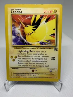 Zapdos Pokemon Wizards of the Coast Exclusive Black Star Promo #23 1999 - Image 1