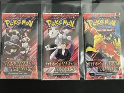 Pokemon TCG Destined Rivals Booster Packs X3 Factory Sealed New English - Image 1
