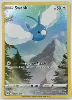 Pokemon TCG Swablu GG27/GG70 Galarian Gallery Crown Zenith NM/Mint Condition - Image 1