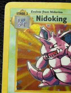 Nidoking 11/102 - Shadowless Holo Rare - Vintage Pokemon TCG: Base Set - HP - Image 2