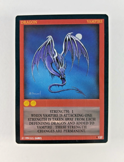Vampire #137 - Wyvern CCG card (1994 US Games TCG) Limited, Rare Dragon - Image 1