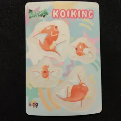Pokemon Sealdass Fancy Graffiti #19 Magikarp 1999 Bandai Sticker Card NM - Image 1