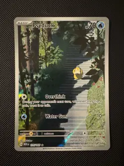 Psyduck Pokemon Card Overthink Water Gun 70 HP Holo Rare - Image 1