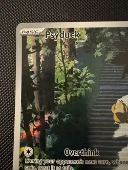 Psyduck Pokemon Card Overthink Water Gun 70 HP Holo Rare - Image 3