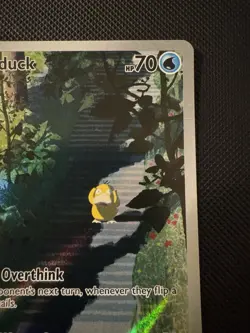 Psyduck Pokemon Card Overthink Water Gun 70 HP Holo Rare - Image 4