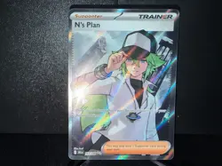 N's Plan 163 2025 Pokemon S&V Black Bolt Full Art Ultra Rare Trainer Card NM+ a - Image 1