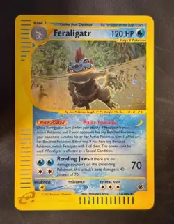 Pokemon Card-Feraligatr-Holo-Expedition-12/165-ENG-LP-Swirl - Image 1