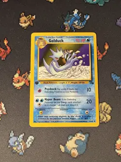 Pokemon Cards Golduck 35/62 Fossil FIRST EDITION WOTC - (NM-) #2 - Image 1