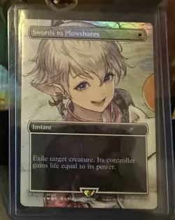 1x Swords to Plowshares Final Fantasy MagicCon Foil Promo 0001 NM Magic MTG x1 - Image 1