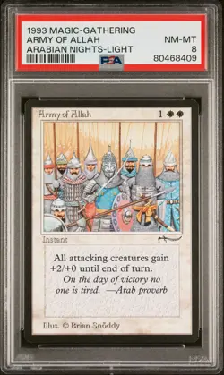 Army of Allah (Light) - Arabian Nights - MTG - NM to MINT - PSA 8 - POP 9 - Image 1