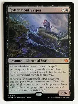 Rottenmouth Viper (Foil) Bloomburrow - Magic MTG NM - Image 1
