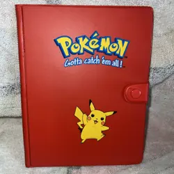 Vintage Pokemon Gotta Catch 'Em All Binder Red Pikachu 1999 - Image 1
