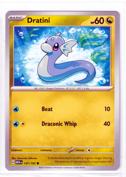 Dratini 147/165 Scarlet & Violet 151 ENGLISH Common 2023 Near Mint Pokemon - Image 1