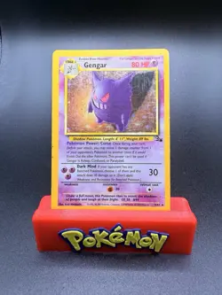 Pokemon TCG Gengar Fossil Holo Card 5/62 Unlimited Rare 1999 MP/HP WOTC - Image 1