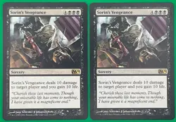 MTG - 2X Sorin’s Vengence - Core Set 2012 - Near Mint Unplayed Cond - MAGIC CARD - Image 1