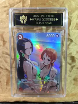 BOA HANCOCK x NAMI Waifu Goddess Card CUSTOM MADE Gold/Black Label - Image 1