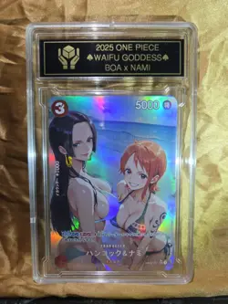 BOA HANCOCK x NAMI Waifu Goddess Card CUSTOM MADE Gold/Black Label - Image 2