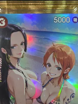 BOA HANCOCK x NAMI Waifu Goddess Card CUSTOM MADE Gold/Black Label - Image 4