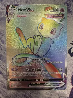 Pokemon Card Mew VMAX Rainbow Secret Rare SWSH Era Fusion Strike 268/264 NM/M - Image 1