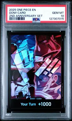 2025 ONE PIECE ENGLISH 2ND ANNIVERSARY SET DON!! CARD PSA 10 - Image 1