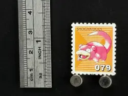 Slowpoke Pokemon Stamp Card Japanese Shogakukan Nintendo Game Anime TCG EA - Image 2