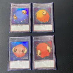 Yu-Gi-Oh! Goat Token Set LC04 Ultra Rare 4 Card Blue Orange Pink Red Scapegoat - Image 1