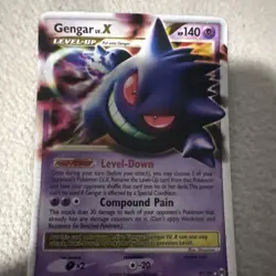 Pokemon Gengar LV.X 140HP Rare Holo Arceus 97/99 Compound Pain Level-Up TCG Card - Image 1