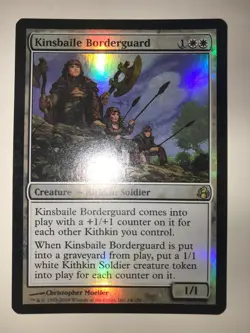 Kinsbaile Borderguard FOIL Morningtide White Rare MAGIC MTG CARD - Image 1