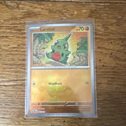 Pokemon Larvitar Master Ball Pattern Holo Sv: Prismatic Evolutions 047/131 Card - Image 1