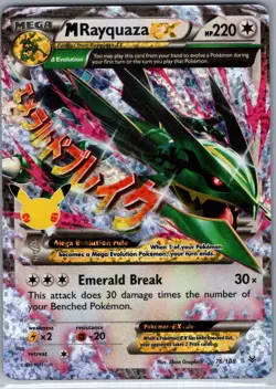 M Rayquaza EX 76/108 Celebrations: Classic Collection - Pokemon Card - NM - Image 1