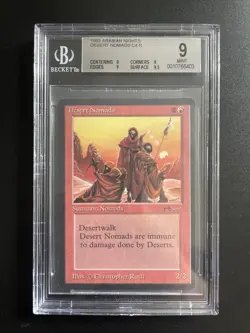MTG Desert Nomads BGS 9Q+ Arabian Nights 1993 Graded NM - Image 1