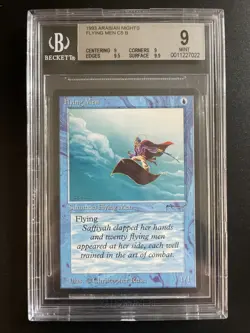 MTG Flying Men BGS 9Q++ Arabian Nights 1993 Graded NM - Image 1